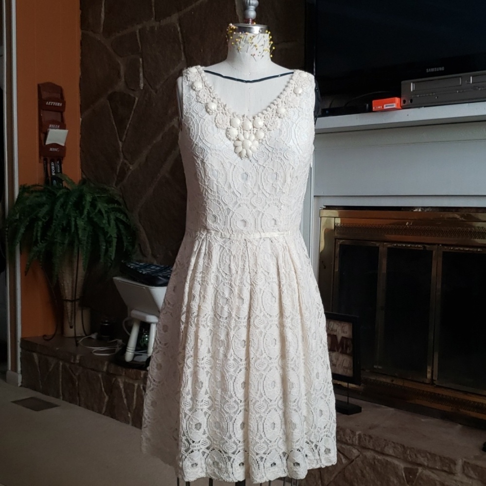 Cream/ Ivory Beaded dress